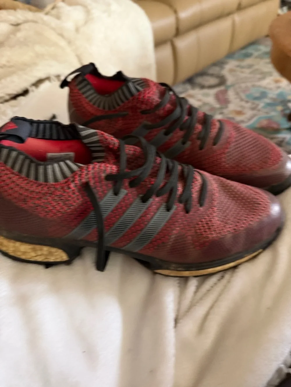Adidas Tour 360 Knit Boost Red Golf Shoes - Men’s Size 8.5